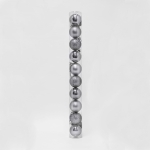 Комплект 12 броя коледни топки за елха в тубус СРЕБРИСТИ - 6 см