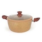 Алуминиева тенджера с незалепващо покритие InHause GRANITE MARBLE Алуминиева тенджера с незалепващо покритие InHause GRANITE MARBLE - 24 см