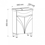 Долен шкаф за баня LUCA 5685 Inter Ceramic