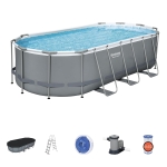 Сглобяем басейн с метална рамка Bestway Power Steel 56710 -  549 x 274 x 122 см