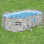 Сглобяем басейн с метална рамка - ратан Bestway Power Steel 56714 - 427 x 250 x 100 см 