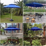 Градински чадър на две нива - син