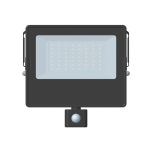 LED прожектор ELS 30W с датчик за движение – 4000K, 2400 lm, IP65  LED прожектор ELS с мощност 30W и вграден сензор за движение, подходящ за осветяване на дворове, фасади, гаражи, входове и други външни пространства. Излъчва неутрална бяла светлина с цвет