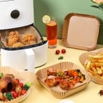 Хартиени незалепващи подложки за Air Fryer - 50 броя КВАДРАТ