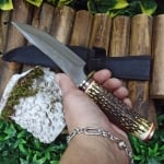 Ловен нож с рогова дръжка DEER