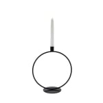Черен кръгъл метален свещник  AI Decoration
