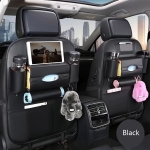 Мултифункционален органайзер за гърба на автомобилна седалка от черна еко кожа със 7 джоба RAZ179