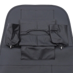 Мултифункционален органайзер за гърба на автомобилна седалка от черна еко кожа със 7 джоба RAZ179