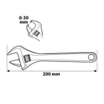 Регулируем гаечен ключ с тресчотка NEO - 25 г / 200 мм