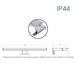 LED Осветително тяло за баня ARMI LED хром ∙ 8W / CCT-SWITCH
