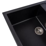 Кухненска мивка от технически камък SELENA 7950 Elefant Premium - черен металик