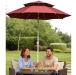 Градински чадър на две нива - червен