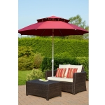 Градински чадър на две нива - червен