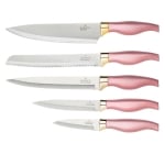 Комплект ножове със стойка Rosegold Karaca