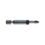 Удължен кръстат бит RECA Torsion 1/4" Pozidriv - 2 x 50 мм / Е6,3 / ЧЕРЕН