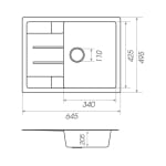 Кухненска мивка от технически камък INTENSO 6550 Elefant Premium - снежно бяла