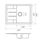 Кухненска мивка от технически камък INTENSO 6550 Elefant Premium - сафари