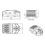 Универсален конектор за твърди и гъвкави електрически проводници „Бърза връзка“ 1 към 4 Els CMK-421-4