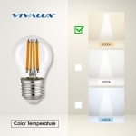 LED филамент лампа Vivalux FLICK Premium - GF45 / E27 / 960 Lumens / 7 W