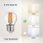 LED филамент лампа Vivalux FLICK Premium - GF45 / E27 / 960 Lumens / 7 W