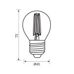 LED филамент лампа Vivalux FLICK Premium - GF45 / E27 / 960 Lumens / 7 W