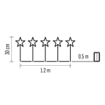 LED декорация за градина EMOS DCZW01 3XAA - ЗВЕЗДИ