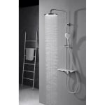 Телескопично тръбно окачване Inter Ceramic РОЯЛ ICT 6234C с термостатен смесител, пита, слушалка и стъклена поставка