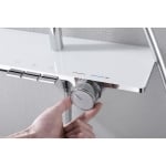 Телескопично тръбно окачване Inter Ceramic РОЯЛ ICT 6234C с термостатен смесител, пита, слушалка и стъклена поставка