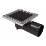 Подов рогов сифон AKVO DS-11-CD-1 с клапа против миризми - 11 × 11 см