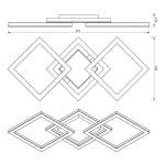 Плафон VIVALUX Sonoma LED SQ3 - ЧЕРЕН / 24 W / 4 000 K