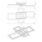 Плафон VIVALUX Sonoma LED RC3 - ЧЕРЕН / 24 W / 4 000 K
