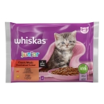 Пълноценна храна за котки WHISKAS Junior от 2 до 12 месеца КЛАСИЧЕСКИ ЯСТИЯ в сос - ПАУЧ / 4 × 85 г