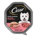 Пълноценна храна за кучета CESAR Tray ТЕЛЕШКО и ПИЛЕ - 150 грама