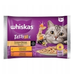 Пълноценна храна за котки WHISKAS Tasty Mix 1+ ФИНИ КУЛИНАРНИ ТВОРЕНИЯ в сос - ПАУЧ / 4 × 85 г