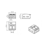 Универсална клема за гъвкави или твърди електрически проводници „Бърза връзка“ Els CMK-632 (2-проводна)