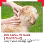 Репелентни капки срещу бълхи и кърлежи Pride & Groom за кучета и малки кученца