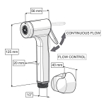 Комплект хигиенен душ iZYapI Consolatus 1/2\" със стойка- черен мат