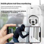 Водоустойчива Wi-Fi ротационна куполна камера с цветно нощно виждане LYLU 2008 - 5 G / 5 MP