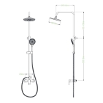 Душ система със смесител Forma Vita 910057 - ХРОМ
