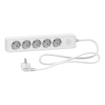 Разклонител ШУКО Schneider Electric UNICA - 5 гнезда / БЯЛ