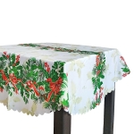 Коледна покривка за маса ИМЕЛ с ПАНДЕЛИ - Ø 150 см