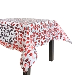 Коледна покривка за маса с блестяща декорация в ЧЕРВЕНО - 150 × 220 см