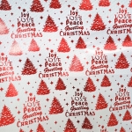 Коледна покривка за маса с блестяща декорация в ЧЕРВЕНО - 150 × 220 см