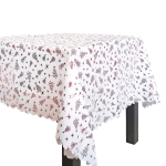 Коледна покривка за маса с блестяща декорация в ЧЕРВЕНО - 150 × 220 см