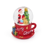 Преспапие червена чашка Merry Christmas с Дядо Коледа