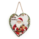Коледна керамична декорация с Дядо Коледа Merry Christmas - СЪРЦЕ
