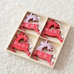 Коледни дървени играчки - комплект два вида