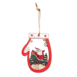 Коледна висяща дървена декорация - РЪКАВИЧКА