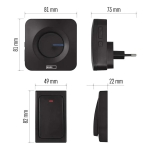 Безжичен звънец EMOS P5729B с 36 мелодии на звънене и оптична сигнализация