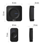 Безжичен звънец с два приемника и 52 мелодии EMOS P5730